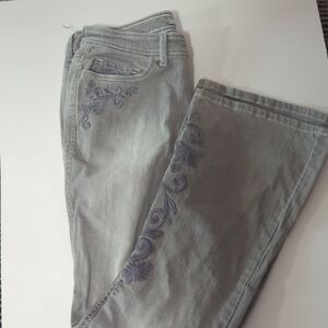 Chico's Gray Flare Wide Leg Jeans